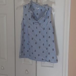 Crown & Ivy Nautical top large (Belk dept store)